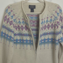 Load image into Gallery viewer, 2 Bundle!! Holiday Y2K Vintage Lambswool Zip-Up Sweater Cardigans Women&#39;s PL

