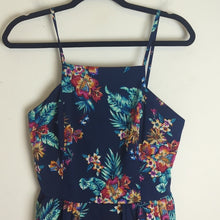 Load image into Gallery viewer, Beachy Maxi Spaghetti Strap Floral Maxi Dress High- Low Shorts Size M
