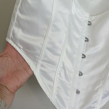 Load image into Gallery viewer, Pretty Little Thing White Corset Top Metal Clasp Closure Women's Size 10
