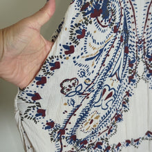 Load image into Gallery viewer, Free People Dress Women’s Size Large Ivory paisley combo Boho Tunic Women Small
