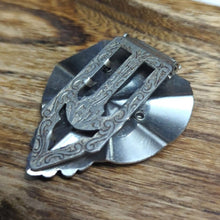 Load image into Gallery viewer, Vintage Art Deco Fur Clip Silver with Red Stones Art to Wear
