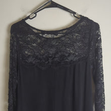 Load image into Gallery viewer, Whimsigoth Black Laced Hi-Lo Dress with Pockets Women's Size Small
