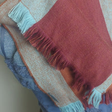 Load image into Gallery viewer, Baby Alpaca Wool Blend Cozy Scarf Earthtones with Fringe
