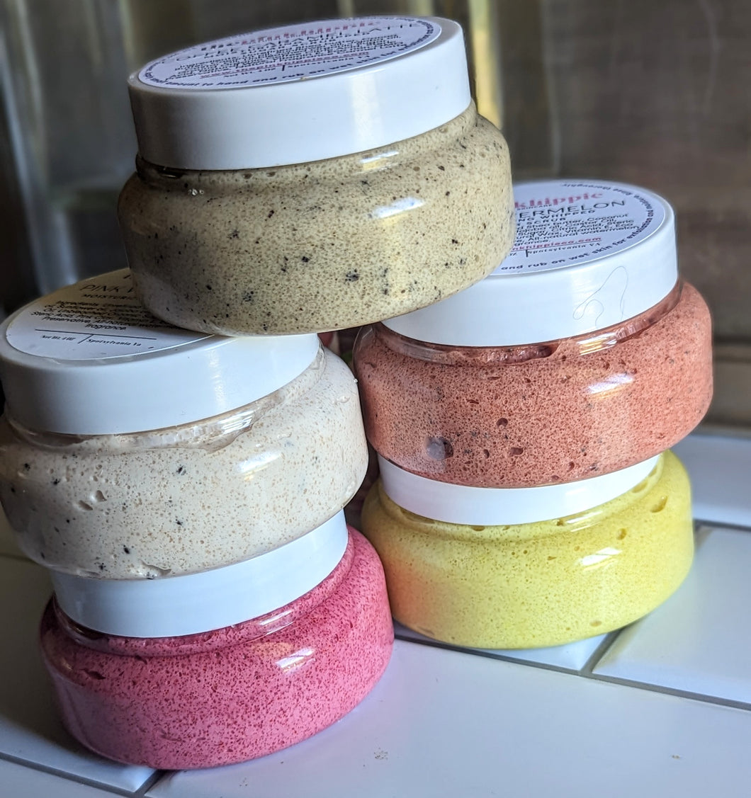 Sugar Scrubs Exfoliating & Moisturizing Essential Oils Natural Fragrances 4 oz/8oz BPA Free Jars