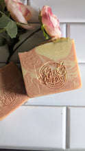 Load image into Gallery viewer, Strawberry Rose-4.5 oz Bar of Goat Milk Soap Rose Clay Strawberry Floral Natural Fragrance
