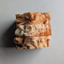 Load image into Gallery viewer, Candy Cane Luxury Soap 4.5 oz Bar Striped, Essential oil Peppermint Orange Cinnamon
