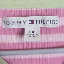 Load image into Gallery viewer, 2004 Tommy Hilfinger Y2K Cropped Preppy Tight Knit Sweater Pink Women&#39;s Size L
