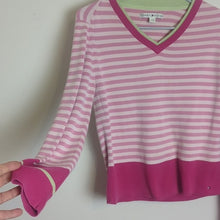 Load image into Gallery viewer, 2004 Tommy Hilfinger Y2K Cropped Preppy Tight Knit Sweater Pink Women&#39;s Size L
