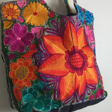 Load image into Gallery viewer, Colorful Embroidered Bohemian Unique Sunflower Tote Bag
